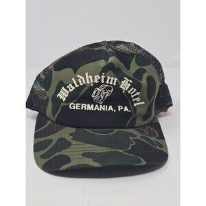 Waldheim Hotel Germania PA Camouflage Trucker Hat Cap Snapback